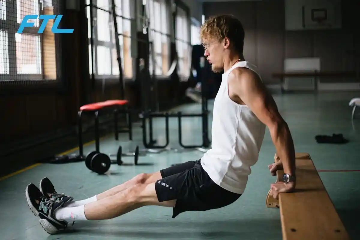 Triceps dips exercise